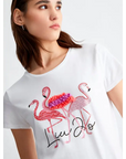LIU JO CAMISETA DE MANGA CORTA FLAMINGO