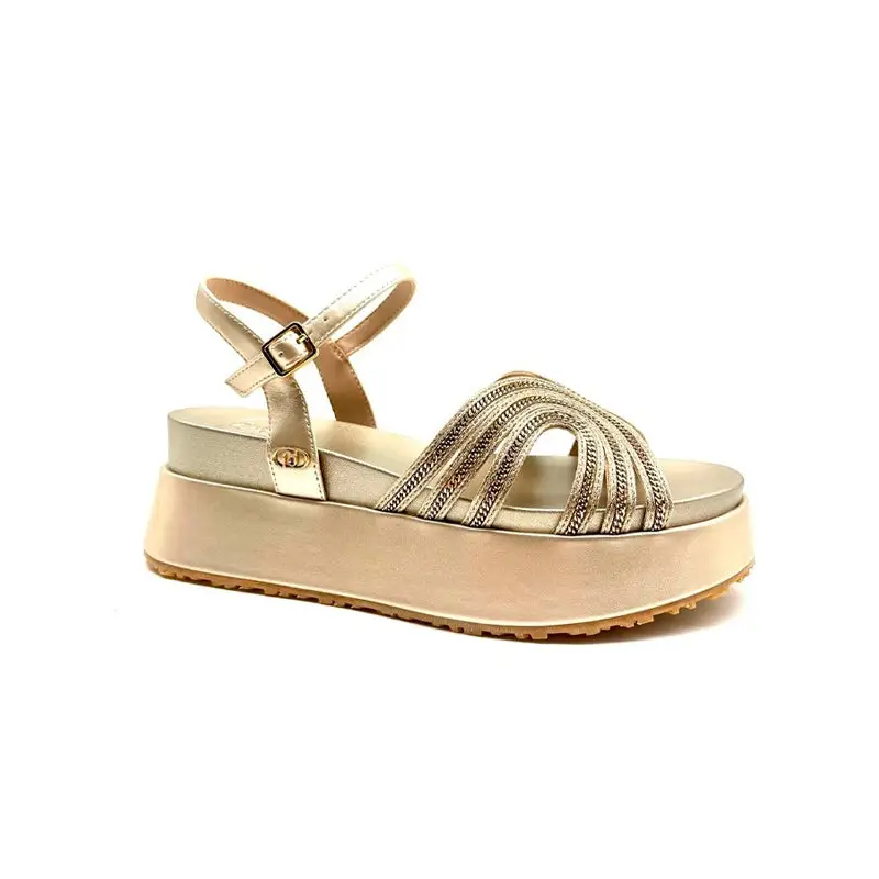 LIU JO | FRIDA 35 - SANDAL METALLIC MATTE GO