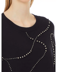 LIU JO JERSEY CON DETALLE DE CRISTALES NEGRO