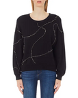 LIU JO JERSEY CON DETALLE DE CRISTALES NEGRO