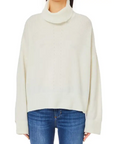 LIU JO JERSEY OVERSIZE LANA CUELLO VUELTO BLANCO