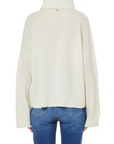 LIU JO JERSEY OVERSIZE LANA CUELLO VUELTO BLANCO