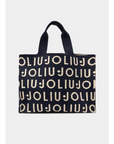 LIU JO L TOTE KNITTED LOGO BLUE SKY