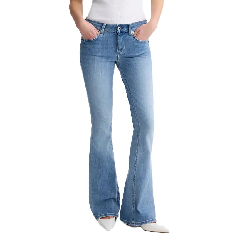 LIU JO PANTS DEN.BLU BLEACH REG.W