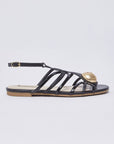 LIU JO SANDY 02 - SANDAL NAPPA/PATENT BLACK