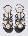 LIU JO SANDY 02 - SANDAL NAPPA/PATENT BLACK