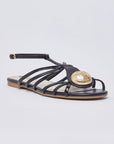 LIU JO SANDY 02 - SANDAL NAPPA/PATENT BLACK