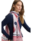 LIU JO SCARF/SHAWL ST.STRIP.ROSSO POMP. - TALLA ÚNICA / SIN c