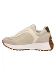 LIU JO SNEAKER COW SUEDE/LUREX MESH PURITY BEIGE