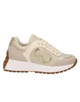 LIU JO SNEAKER COW SUEDE/LUREX MESH PURITY BEIGE