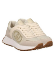 LIU JO SNEAKER COW SUEDE/LUREX MESH PURITY BEIGE