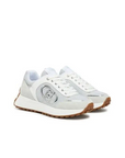 LIU JO SNEAKER COW SUEDE/LUREX MESH PURITY BLANCO