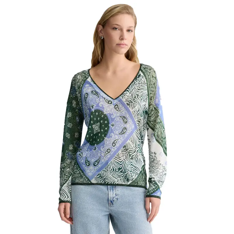 LIU JO SWEATER BANDANA BL.DENIM LUX