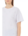 LIU JO T-SHIRT BIANCO LJ LJ ALLOVER