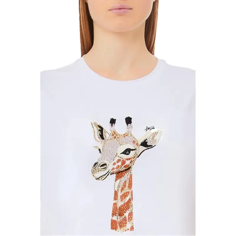 LIU JO T-SHIRT SILV.PEONY TUC.LIUJO