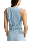 LIU JO WAISTCOAT DEN.BLUE LT.STRIPE W