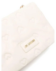 LOVE MOSCHINO BANDOLERA ACOLCHADA MARFIL - TALLA ÚNICA