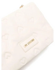 LOVE MOSCHINO BANDOLERA ACOLCHADA MARFIL - TALLA ÚNICA