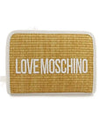 LOVE MOSCHINO BANDOLERA DE RAFIA NAT/BLANCO - TALLA ÚNICA