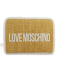 LOVE MOSCHINO BANDOLERA DE RAFIA NAT/BLANCO - TALLA ÚNICA