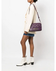 LOVE MOSCHINO BANDOLERA LILA ACOLCHADA - TALLA ÚNICA