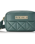 LOVE MOSCHINO BOLSO BANDOLERA ACOLCHADA VERDE - TALLA ÚNICA