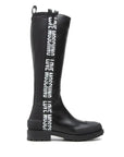 LOVE MOSCHINO BOTA ALTA BLACK CALF BLACK NYLON