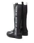 LOVE MOSCHINO BOTA ALTA BLACK CALF BLACK NYLON
