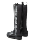 LOVE MOSCHINO BOTA ALTA BLACK CALF BLACK NYLON