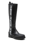 LOVE MOSCHINO BOTA ALTA BLACK CALF BLACK NYLON