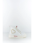 LOVE MOSCHINO BOTÍN CORDONES BLANCO