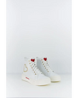 LOVE MOSCHINO BOTÍN CORDONES BLANCO