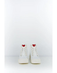 LOVE MOSCHINO BOTÍN CORDONES BLANCO