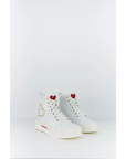 LOVE MOSCHINO BOTÍN CORDONES BLANCO