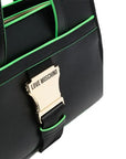 LOVE MOSCHINO MINI BOLSO NEGRO Y VERDE - TALLA ÚNICA