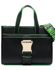 LOVE MOSCHINO MINI BOLSO NEGRO Y VERDE - TALLA ÚNICA