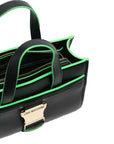 LOVE MOSCHINO MINI BOLSO NEGRO Y VERDE - TALLA ÚNICA