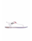 LOVE MOSCHINO SANDALIAS DE DEDO TRANSPARENTES