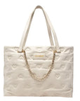 LOVE MOSCHINO SHOPPER ACOLCHADO MARFIL - TALLA ÚNICA