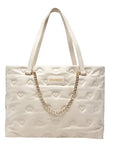 LOVE MOSCHINO SHOPPER ACOLCHADO MARFIL - TALLA ÚNICA