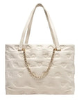 LOVE MOSCHINO SHOPPER ACOLCHADO MARFIL - TALLA ÚNICA