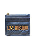 LOVE MOSCHINO TARJETERO-MONEDERO AZUL - TALLA ÚNICA
