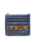 LOVE MOSCHINO TARJETERO-MONEDERO AZUL - TALLA ÚNICA