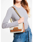 MICHAEL KORS BOLSO DE HOMBRO CANVAS MARFIL/MARRON - TALLA ÚNICA