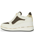 MICHAEL KORS EMMY WEBGE TRAINER LHEATHER BROWN