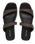 MICHAEL KORS JAIDA FLAT SANDAL BROWN/BLACK