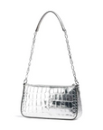 MICHAEL KORS POCHETTE MEDIANO DE PIEL PLATA - TALLA ÚNICA