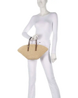 MICHAEL KORS SM FAN TOTE NAT/LUGG - TALLA ÚNICA / SIN c