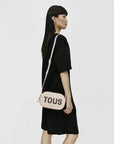TOUS BANDOLERA T LYNN LOGO BEIGE - TALLA ÚNICA