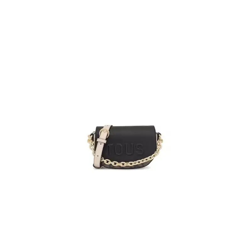 TOUS BOLSO MINI BAND MEDIALUNA KAOS ICON NEGRO-BEI - TALLA ÚNICA